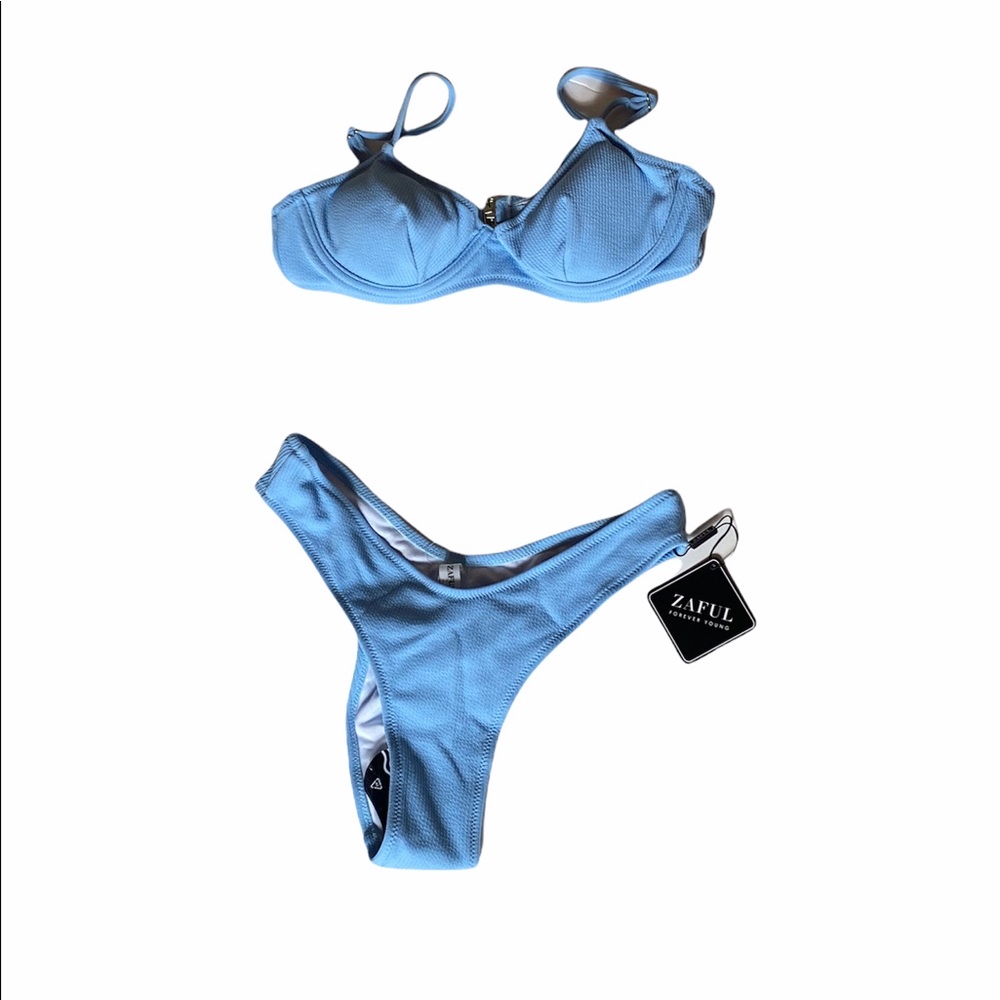 Zaful Forever Young Medium light blue bikini set